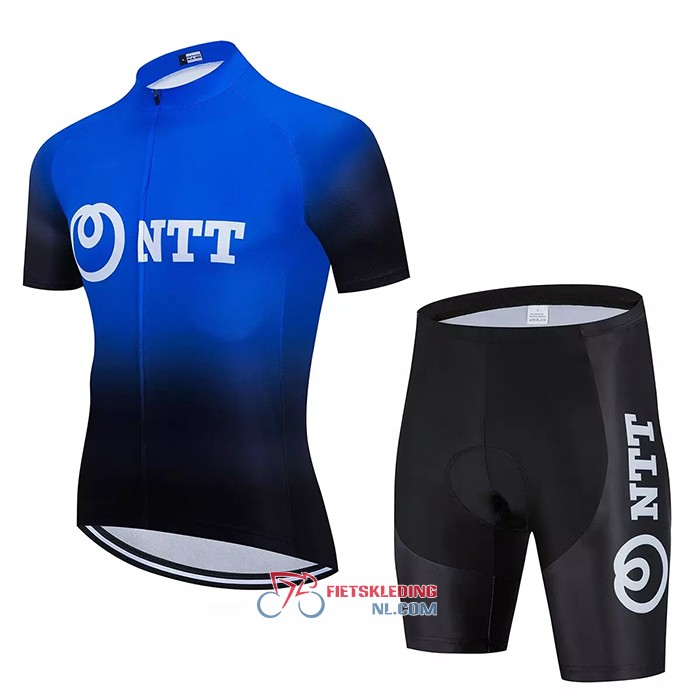 NTT Pro Cycling Fietsshirt Met Korte Mouwen 2020 en Korte Koersbroek Zwart Blauw